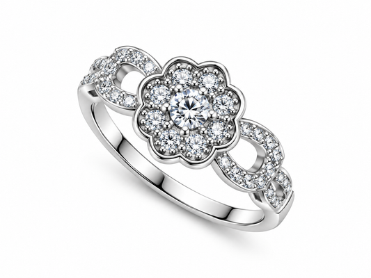 92.5 Floral Radiance Ring