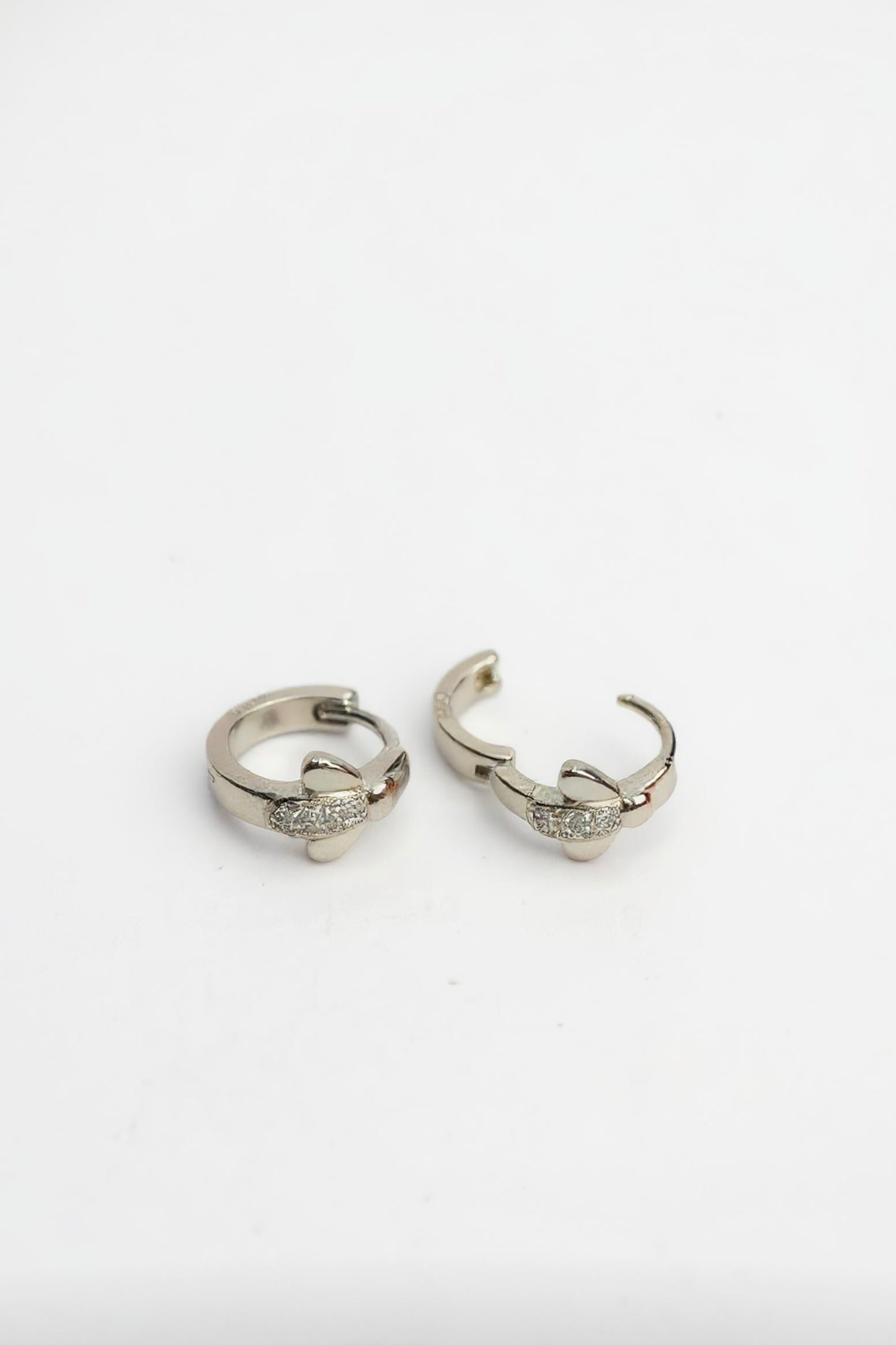 Elegant Silver Knot Huggie Earrings