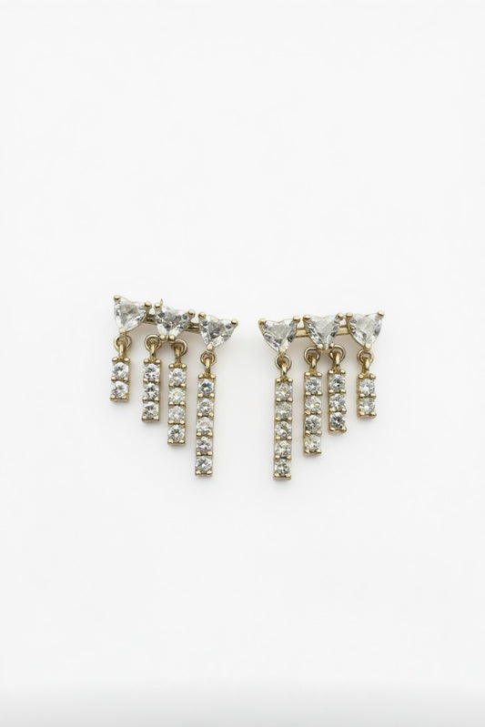Radiant Cascade Crystal Drop Earrings