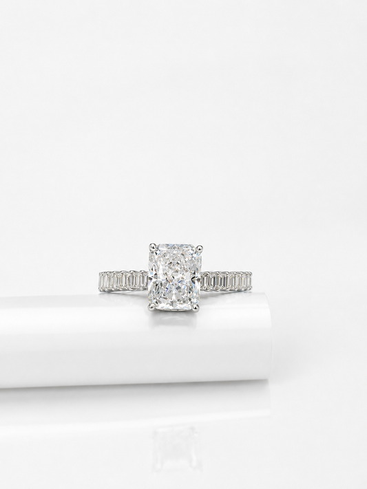 Radiant Majesty Emerald Cut Ring