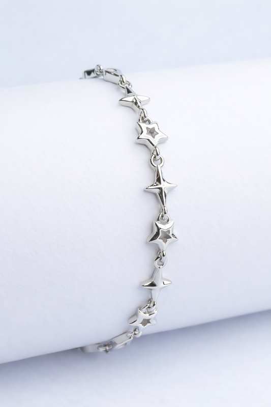 Silver Star Link Bracelet