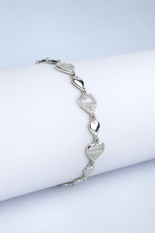 Shining Heart Charm Bracelet