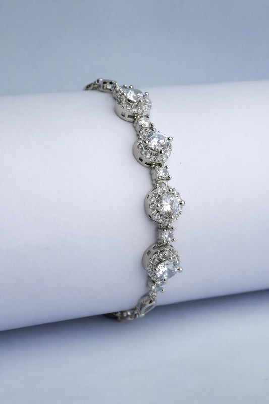 Silver Halo Sparkle Bracelet