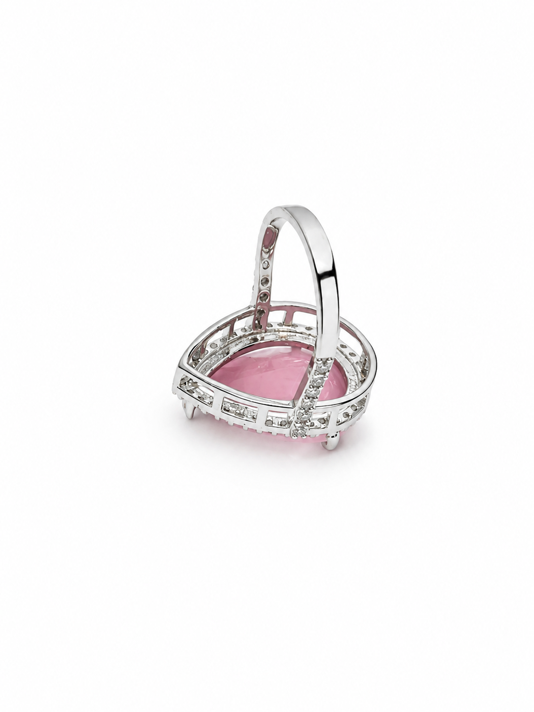 Pink Teardrop zircon stone Ring