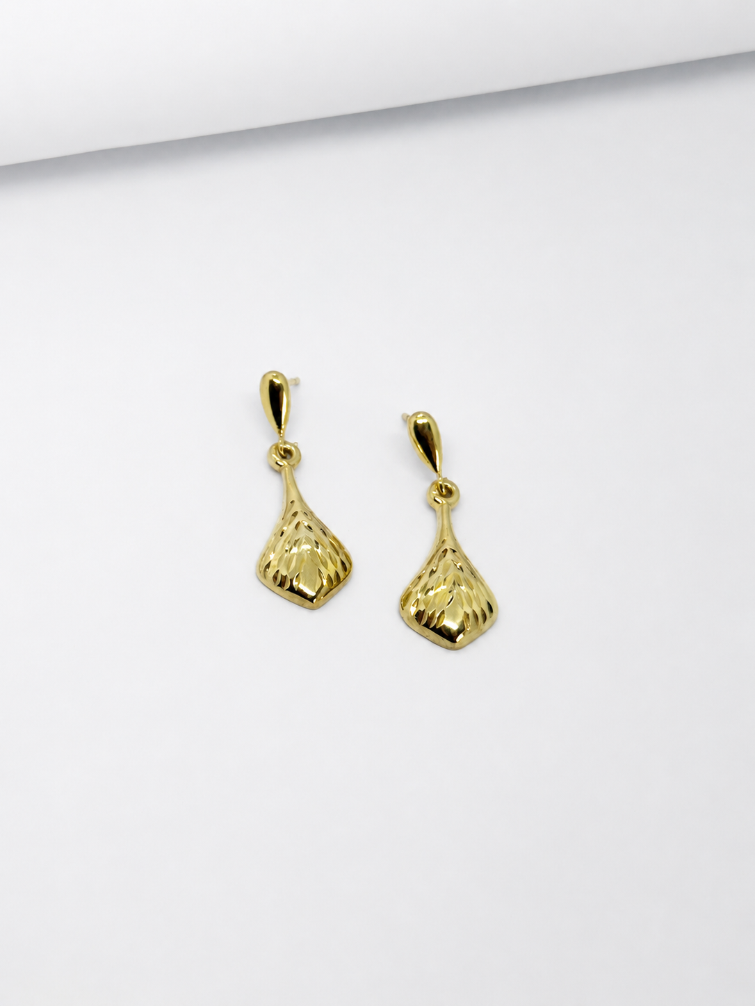 Golden Drop Dangle -92.5 silver Earrings