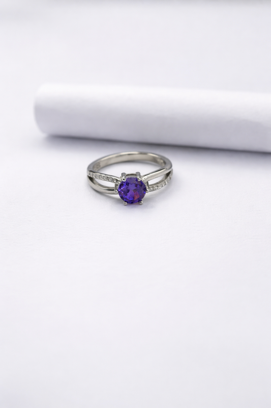 Royal Violet Spark Ring