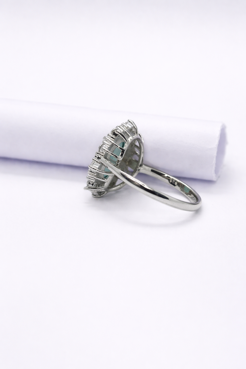 Emerald Halo Statement Ring