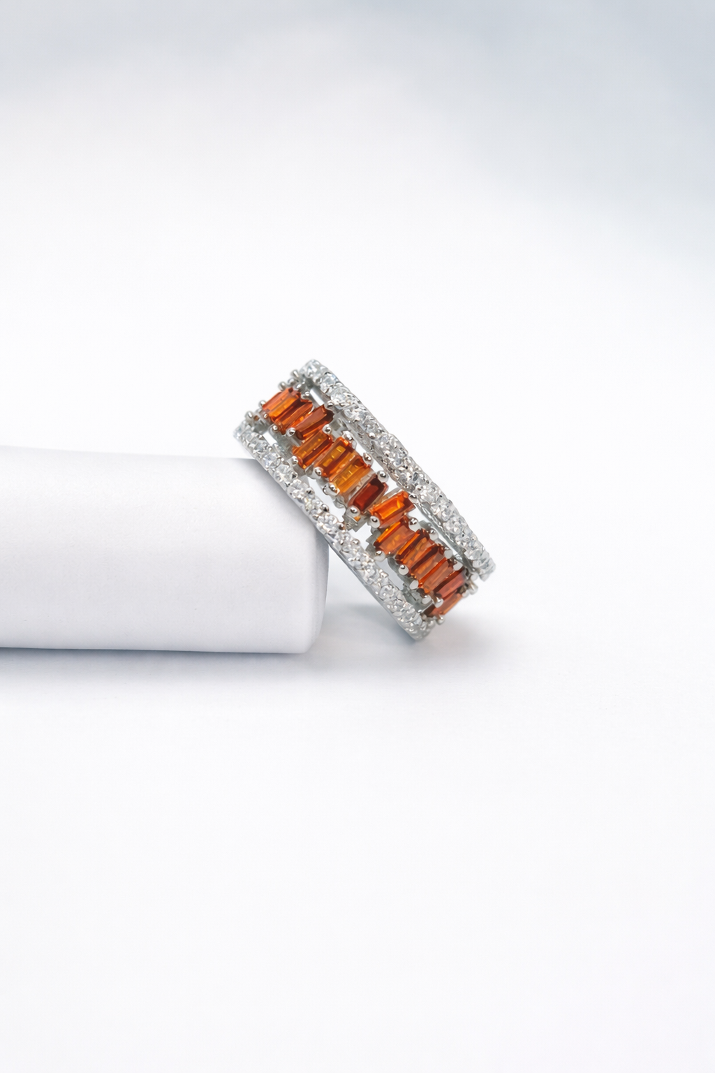 Fiery Baguette Elegance Ring