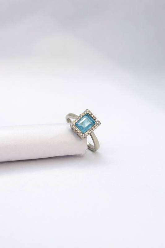 Blue Radiance Halo Ring