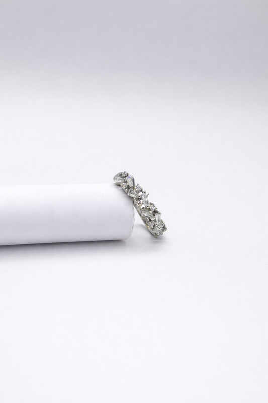 Ethereal Spark Cluster Ring – 925 Silver