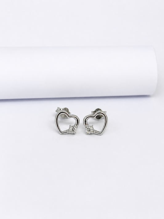 92.5-Heart Spark Stud Earrings