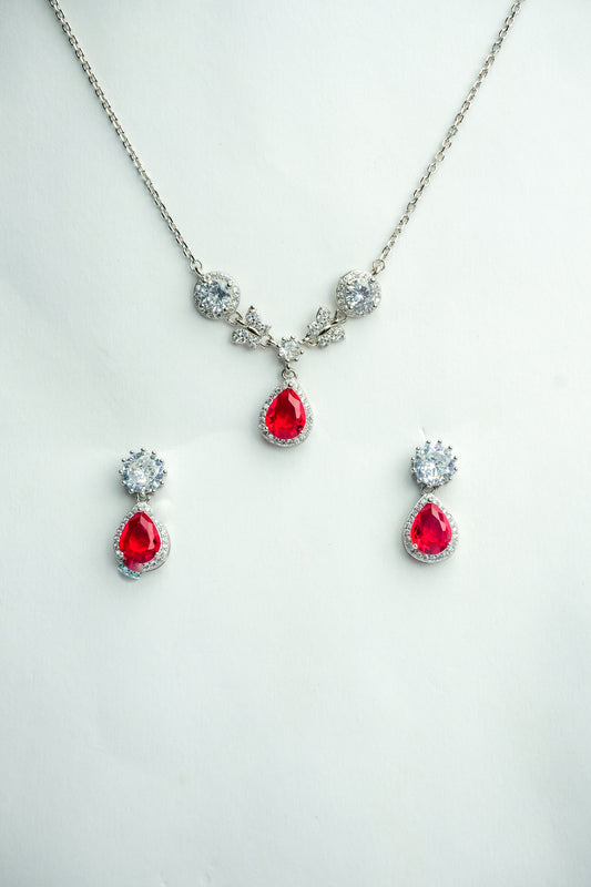 Ruby Radiance Sparkling Jewelry Set