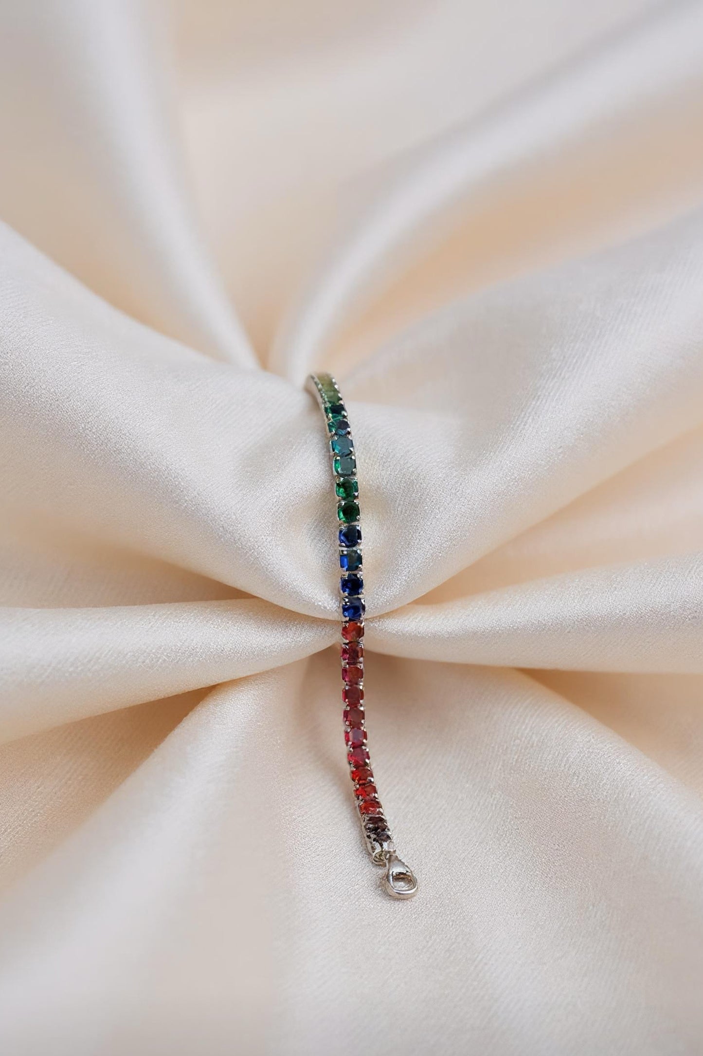 Ombre Rainbow Tennis Bracelet