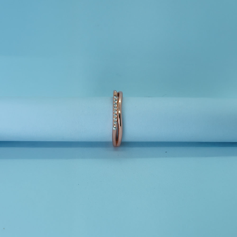 Rose Gold Sleek Diamond Band