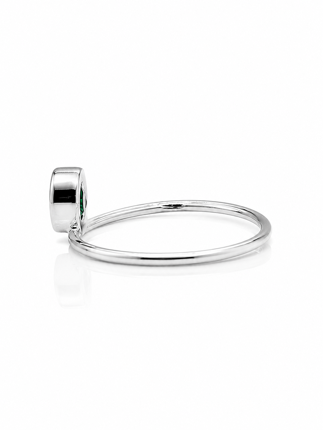 Emerald Teardrop ring – 92.5 Sterling Silver Ring