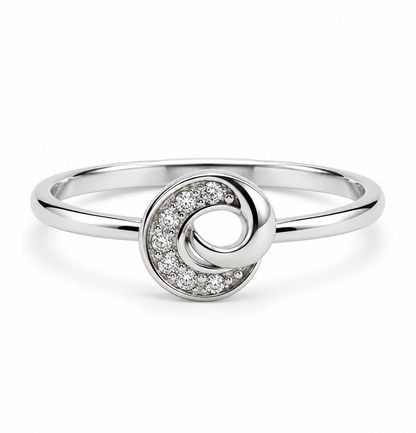 92.5 Silver Crescent Spiral Bangle