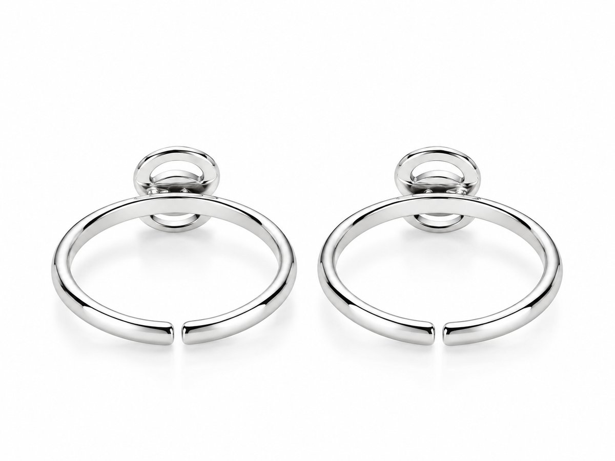 Celestial Loop Silver Toe Ring