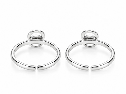 Celestial Loop Silver Toe Ring