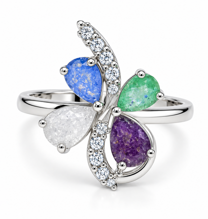925 Multicolor Gemstone Bloom Ring