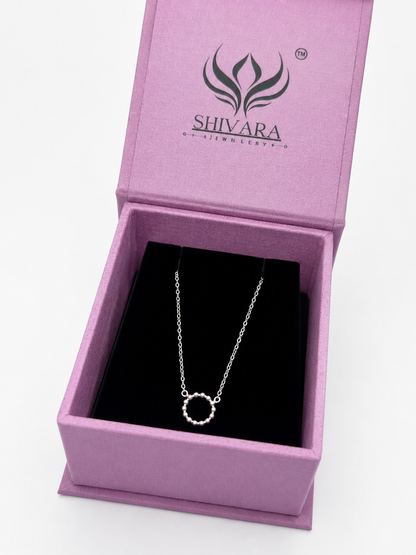 Celestial Beaded Circle Necklace