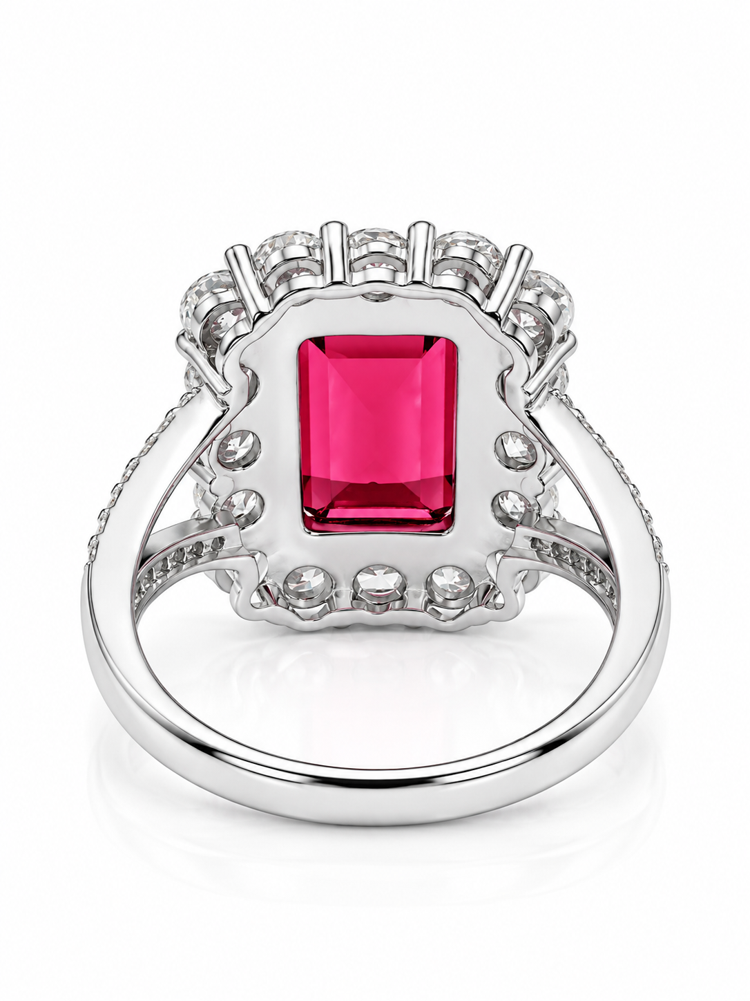 Ruby Radiance Halo Ring