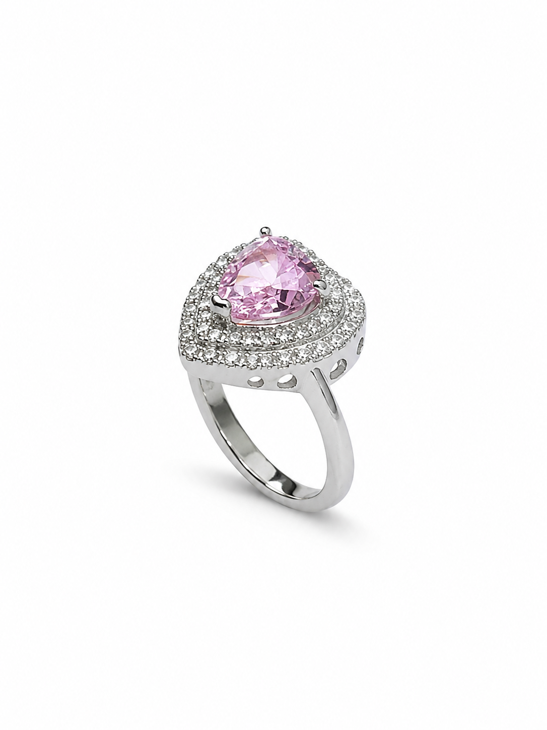 Blush Heart Halo Ring