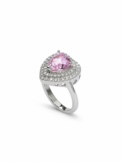Blush Heart Halo Ring