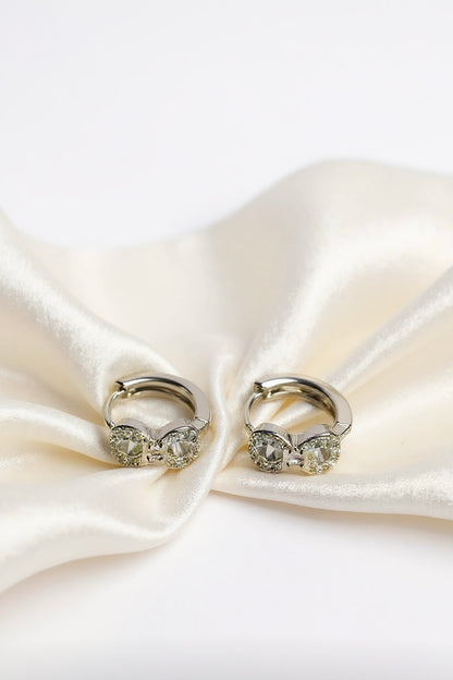 Elegant Crystal Bow Hoop Earrings