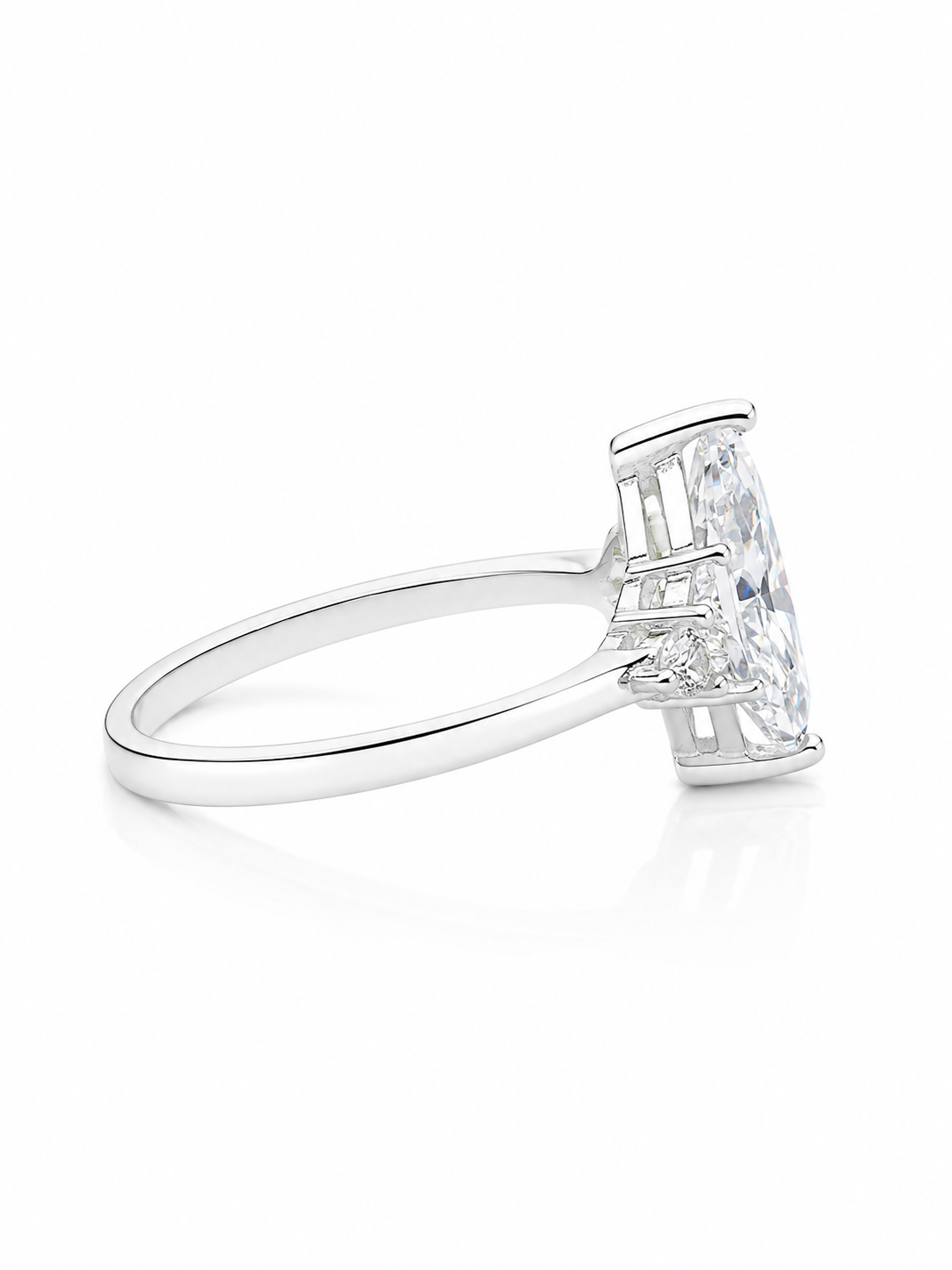 92.5 Sterling Silver Marquise Radiance Rin