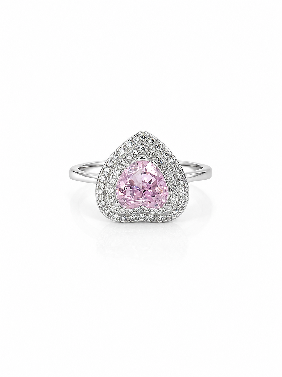 Blush Heart Halo Ring