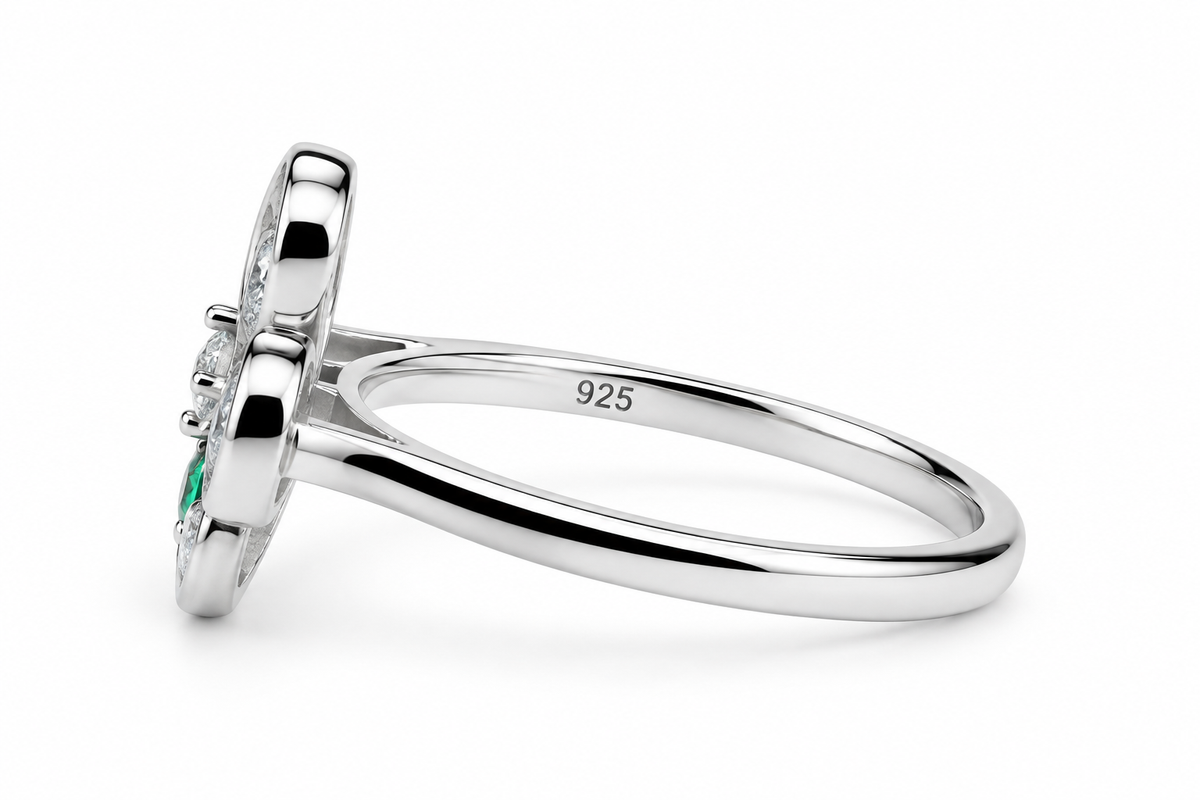 Emerald Infinity 925 Silver Ring