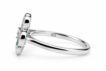 Emerald Infinity 925 Silver Ring