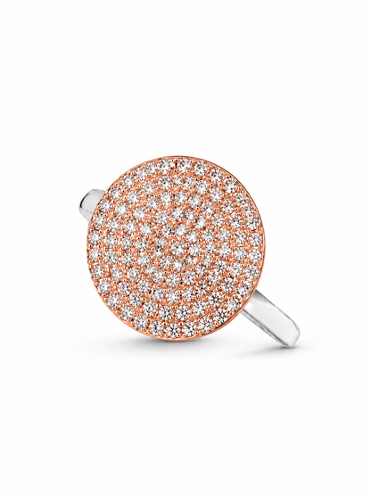 Rose Gold Halo 925 Silver Ring