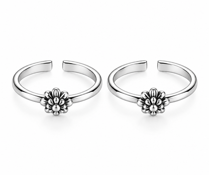 Floral Bloom Adjustable Toe Ring