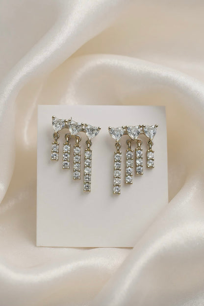 Radiant Cascade Crystal Drop Earrings