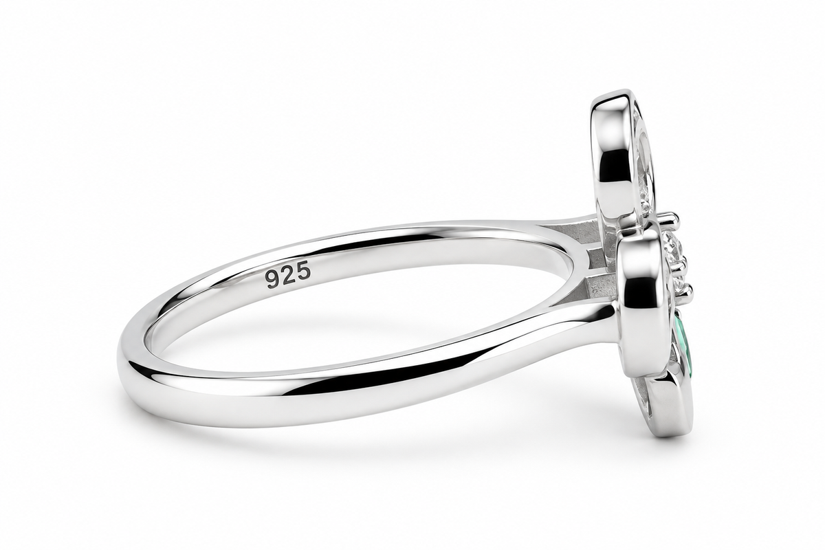 Emerald Infinity 925 Silver Ring