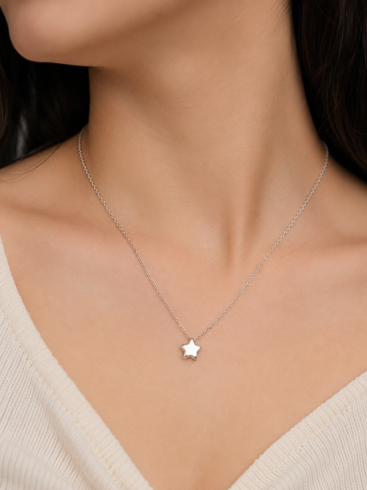 Celestial Star Silver Necklace