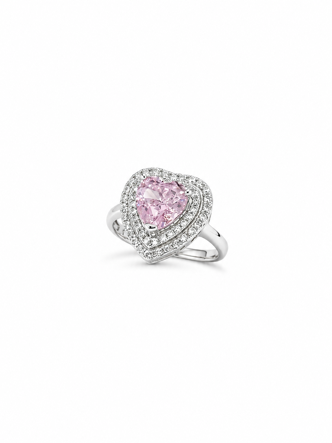 Blush Heart Halo Ring