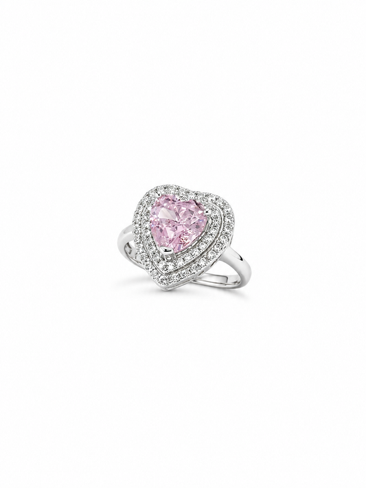 Blush Heart Halo Ring