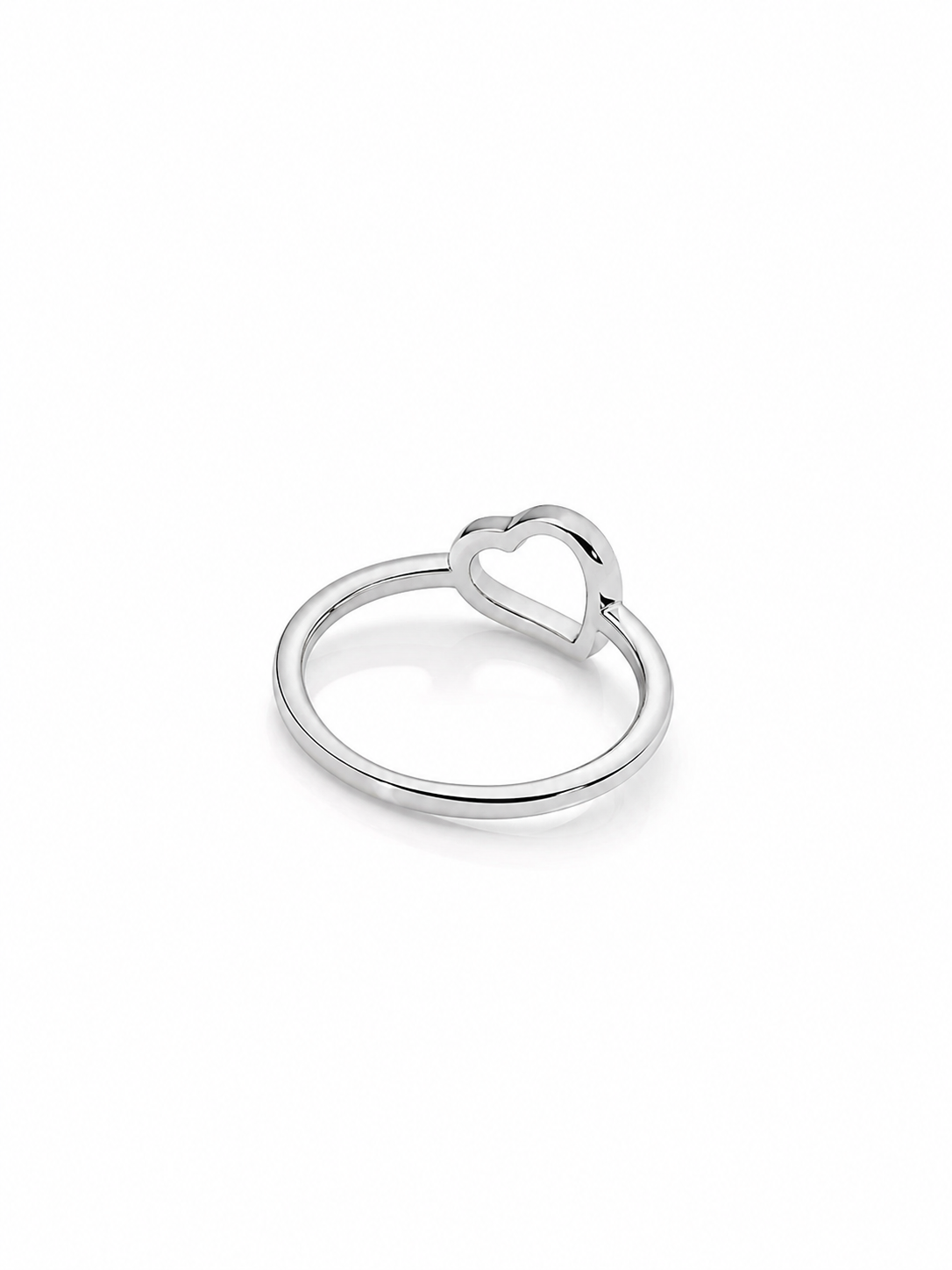 Sparkling Open Heart Ring