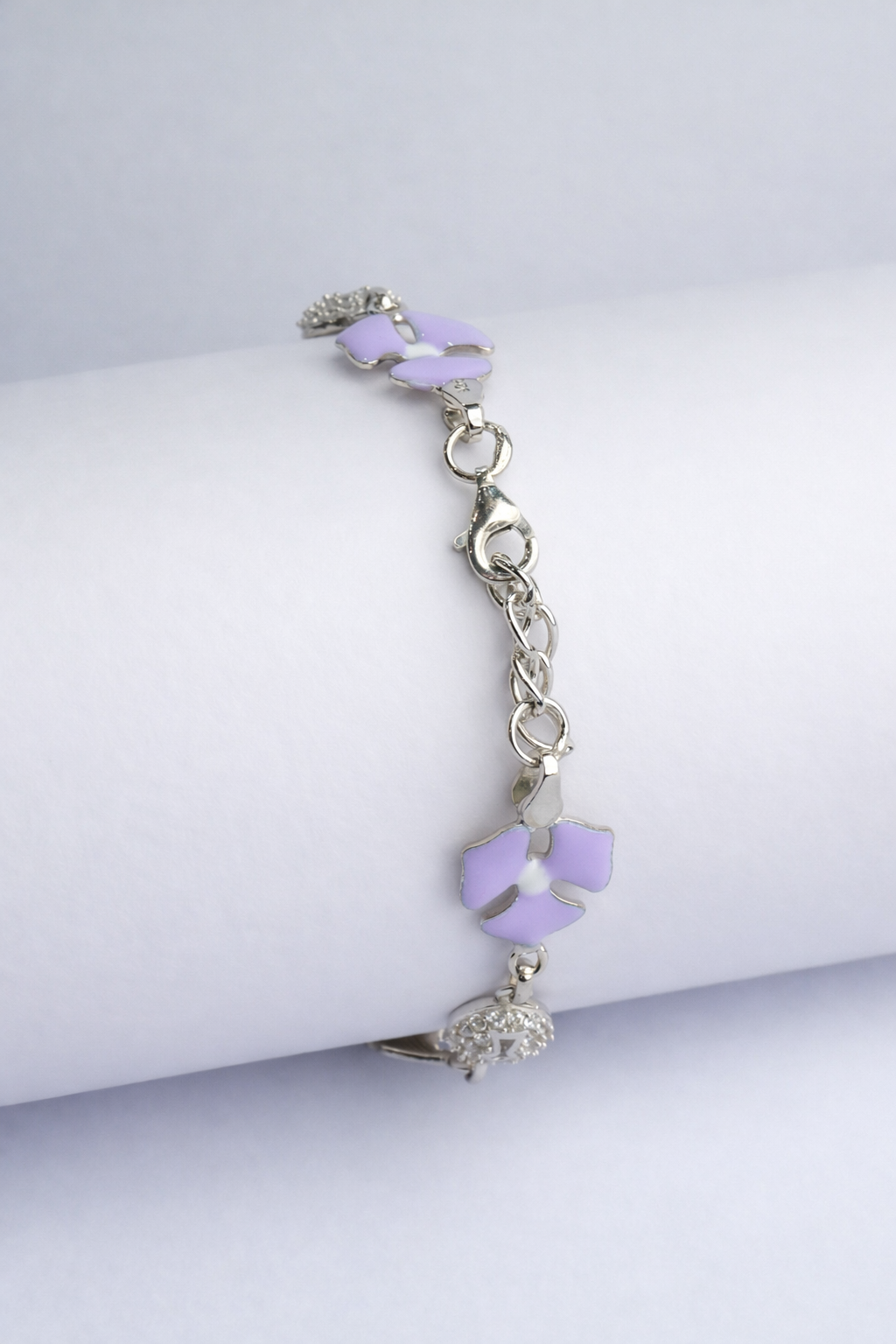 Lavender Petal Enamel Bracelet