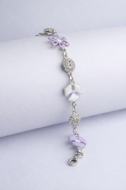 Lavender Petal Enamel Bracelet