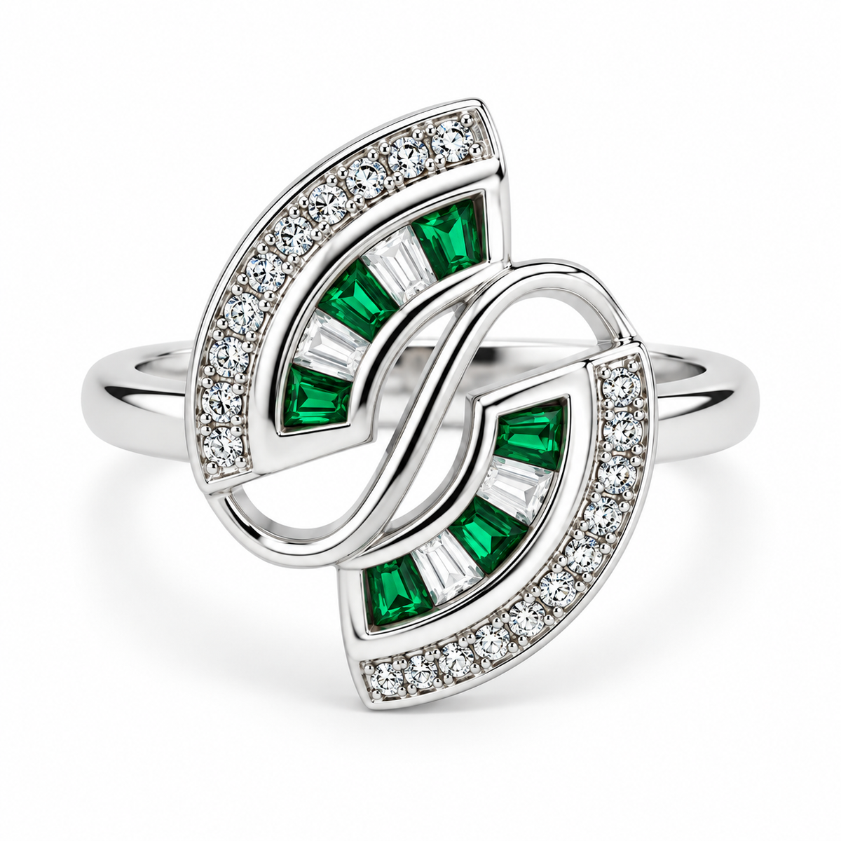 Emerald Infinity 925 Silver Ring