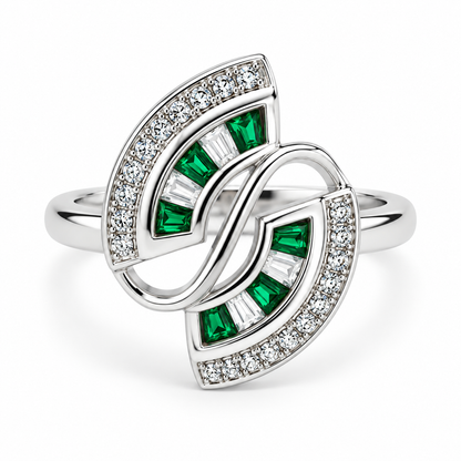 Emerald Infinity 925 Silver Ring