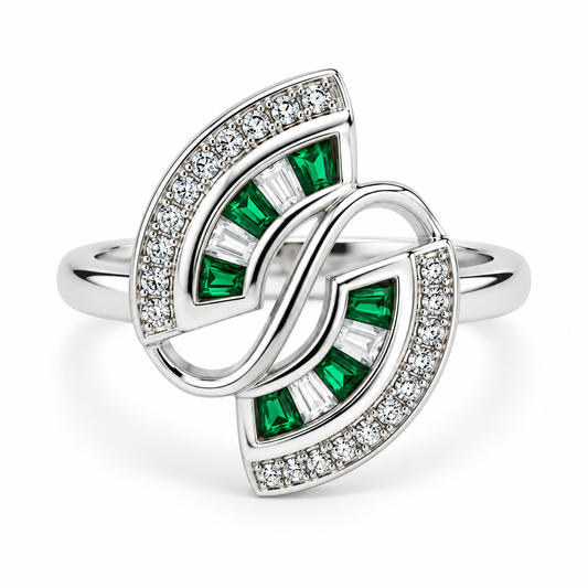 Emerald Infinity 925 Silver Ring