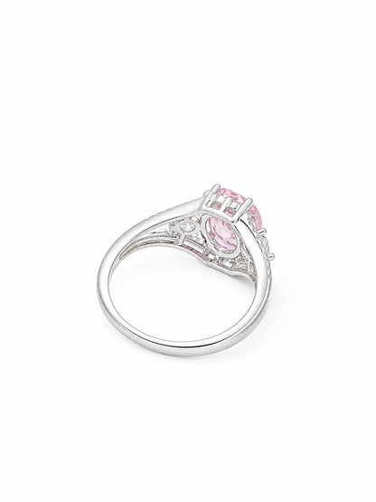 Blush Radiance Split Shank Halo Ring