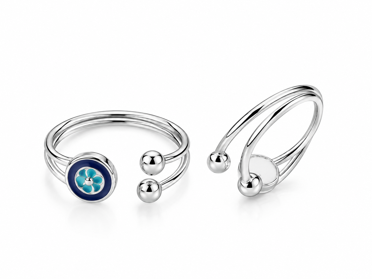 Azure Bloom Adjustable Toe Ring