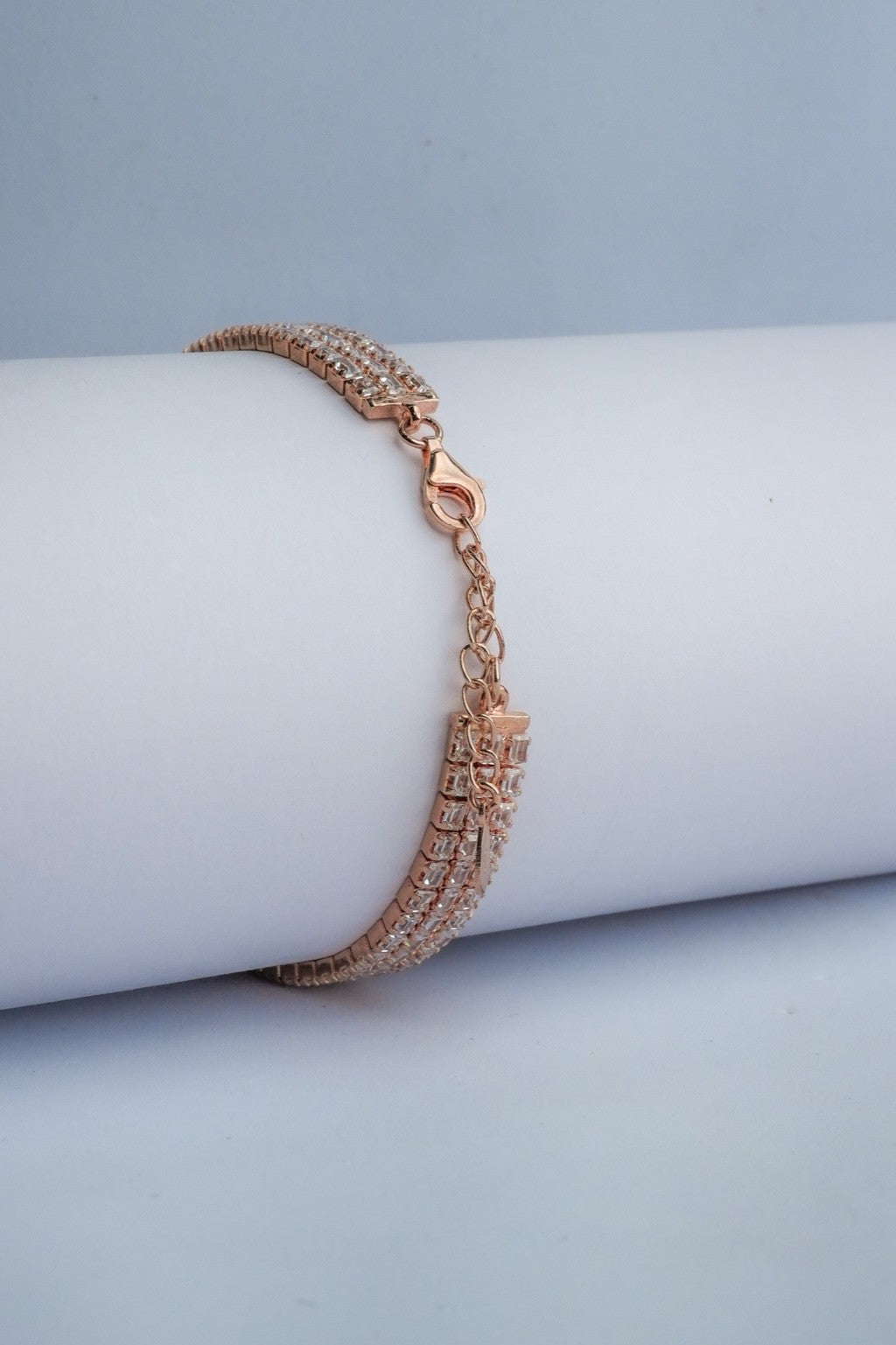Triple Row Crystal Elegance Bracelet