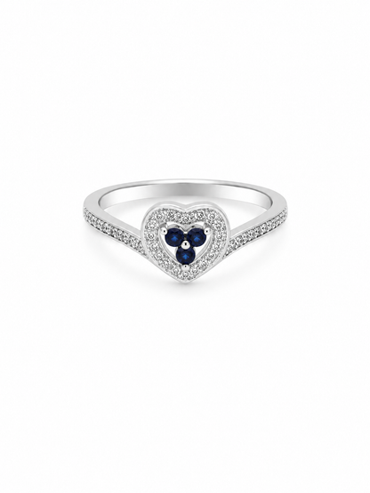 Midnight Heart Halo Ring