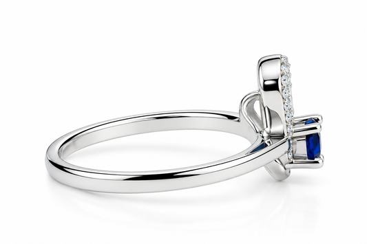 Elegant Twist Blue Stone Ring